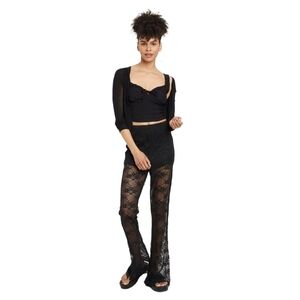Wild Fable Black Lace Flare Pants